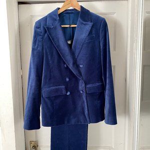 & Other Stories Blue Velvet Suit
